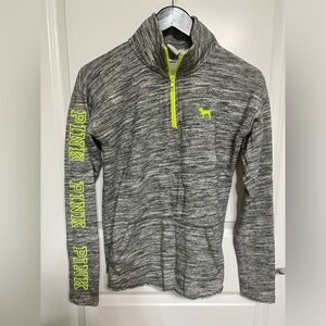 VS PINK quarter zip long sleeve pullover sweatshirt size XS